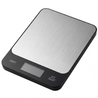 Balance de cuisine numérique en acier inoxydable avec base ABS noire, affichage LCD Z/T/OFF, fonction tare, pour la cuisson et la pâtisserie à domicile, mesure précise en grammes
