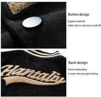 Veste de baseball en cuir brodée vintage de haute qualité, style américain, unisexe, pour hommes, style hip-hop