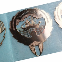 Étiquettes en nickel plaqué or 24 carats de qualité supérieure, autocollants de logo en métal électroformé
