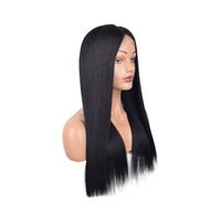 Perruque complète en dentelle, cheveux humains lisses, couleur SDD 1B, 12 à 24 pouces, densité 200, sur mesure, vente en gros directe usine