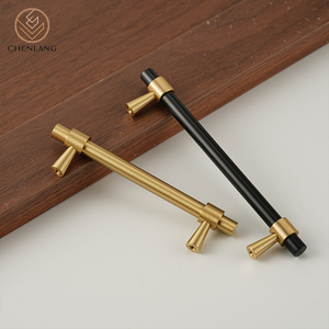 CHENLANG Modern European Style Brass Handles Pulls for Cabinet Bathroom Kitchen <strong>Bedroom</strong> Wardrobe Dressers-Durable Eco-Friendly - Product Image 2