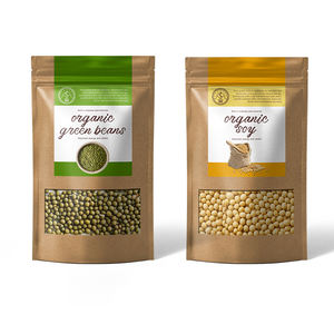 Confezionamento per alimenti con stampa personalizzata compostabile Sacchetto con chiusura lampo per caffè in carta Kraft con stampa personalizzata con Doypack riciclabile - Product Image 3