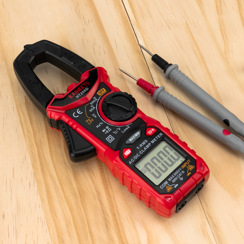 Kaiweets Digital Clamp Meter AC/DC Current And Voltage Tester Clamp Meter TRM And NCV