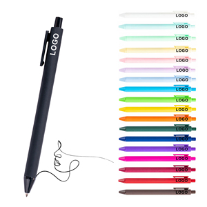 Stylo bille rétractable en plastique ABS multicolore promotionnel pas cher avec impression de logo publicitaire personnalisé, cadeaux d'école de marque - Product Image 1