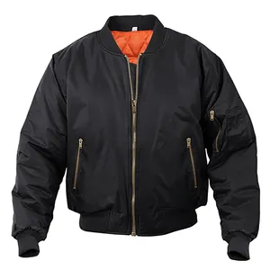 Fabricante de ropa hombres chaqueta Casual, chaqueta deportiva de Otoño de alta calidad tallas de EE. UU., hombres en blanco bombardero chaquetas proveedores