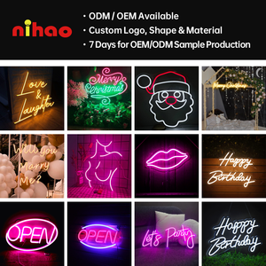 NIHAO En gros Enseigne néon acrylique de Noël, Enseigne LED personnalisée pour entreprise, directement de l'usine - Product Image 6
