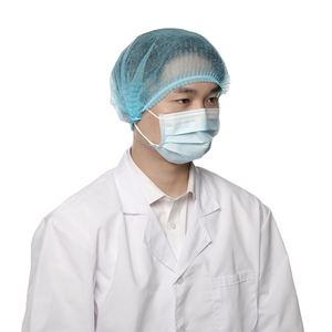 Desechable no tejido PP Clip Strip Bouffant Hairnet <span class=keywords><strong>Mob</strong></span> <span class=keywords><strong>Cap</strong></span> con un elástico simple o doble - Product Image 4
