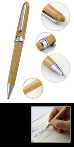 Cadeaux d'<span class=keywords><strong>entreprise</strong></span> publicitaires torsadés stylos à bille en bambou en bois naturel <span class=keywords><strong>pas</strong></span> <span class=keywords><strong>cher</strong></span> avec logo - Product Image 4