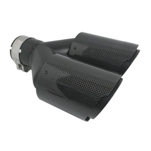 2 Piezas de <span class=keywords><strong>Tubo</strong></span> de <span class=keywords><strong>Escape</strong></span> de Fibra de Carbono Mate Modelo M con Puntas Dobles para Silenciador Trasero <span class=keywords><strong>Akrapovic</strong></span> para Sistema de <span class=keywords><strong>Escape</strong></span> de Automóvil - Product Image 2