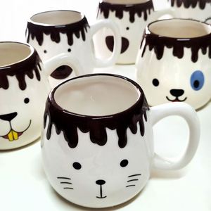 Prosper-Link vente en gros OEM peint à la main 3D mignon Animal émoticône chaton chien émoticône tasse personnalisée en céramique tasse à <span class=keywords><strong>café</strong></span> - Product Image 4