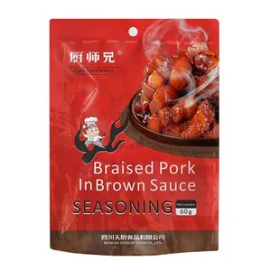Tianchu 60 g/saco Porco Assada Em Molho Marrom Porco Porco Pratos De Comida Chinesa Molho Carne Deliciosa Comida De Porco Cozinhar Tempero