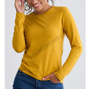 Haut à manches longues et col rond écologique pour femmes Soft Touch Feel Confortable Durable pour les acheteurs soucieux de l'environnement pour l'été - Product Image 1