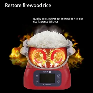 Panela de arroz conveniente e simples de operar, uso doméstico, segurança e saúde com válvula de segurança, panela de pressão de pressão