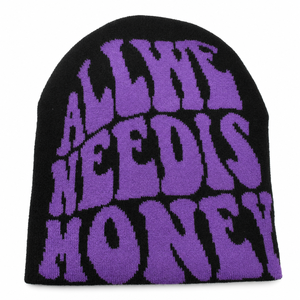 Highfly Custom Jacquard <strong>Knit</strong> Beanie Psychedelic Bubble Graphic Winter Streetwear Unisex OEM Private Label Wholesale - Product Image 2