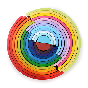 L'éducation précoce Bambins Infantile Jouets Éducatifs <span class=keywords><strong>Montessori</strong></span> <span class=keywords><strong>En</strong></span> <span class=keywords><strong>Bois</strong></span> Empileur <span class=keywords><strong>Arc</strong></span>-<span class=keywords><strong>En</strong></span>-<span class=keywords><strong>Ciel</strong></span> - Product Image 2