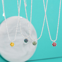 S925 Sterling zilveren minimalistische Moissanite hanger ketting met watergolfketting, perfect Valentijnsdag cadeau voor je vriendin