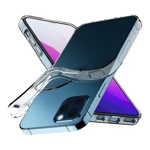 Coque souple en TPU pour iPhone, 1.5mm, pour modèles 14 Pro, 11, 12, 13 Pro Max, XS Max, 6, 7, étui souple Transparent résistant aux chocs, étui de protection