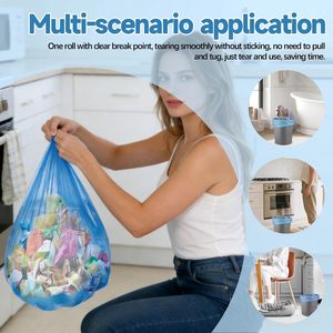 ถุงพลาสติกแบบเสื้อยืด ถุงขยะ ถุงช้อปปิ้งแบบใช้แล้วทิ้ง สำหรับร้านขายของชำ ซูเปอร์มาร์เก็ต ร้านค้าปลีก และใช้ในครัวเรือน ขายส่ง - Product Image 5