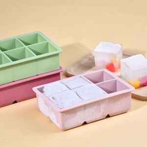 Customized 6 Grids Reusable Silicone Ice Cube Tray Mold for Instant Chilled Drinks Easy Release Food Grade Freezer Safe - Product Image 3