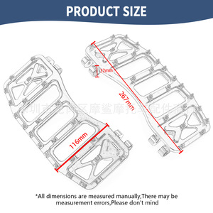 Reposapiés Anchos Antideslizantes con Púas Negras y Clavos Dorados para Motocicleta Harley-Davidson Softail Traveler, Accesorios para Motocicleta - Product Image 2