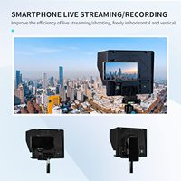 FEELWORLD TP10 Téléprompteur portable pliable de 10 pouces pour smartphone/tablette de 11 pouces, prise de vue DSLR, télécommande, série professionnelle