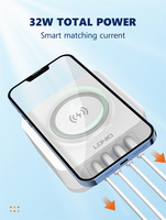 LDNIO AW004 32W Desktop cargadores 4 Ports QC3.0 PD USB Mobile Charger Adapter Wireless Portable Cell Phone Charger