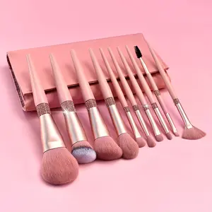 Kit de pinceaux de maquillage, 10 pièces, qualité supérieure, professionnel, brosses