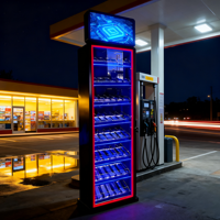 Support de présentation de cigarettes et de tabac en acrylique personnalisé Apache avec éclairage LED pour station-service