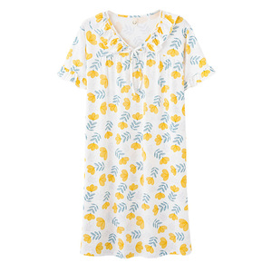 Estate alla moda e alla moda con latte di seta Topolino, gonne <span class=keywords><strong>pigiama</strong></span> da donna a manica corta con scollo a V stampa cartone animato, abito da notte ampio - Product Image 6