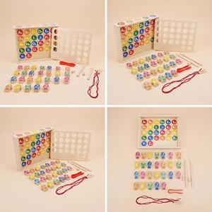 <span class=keywords><strong>Jeu</strong></span> de pêche éducatif en bois Montessori avec alphabet magnétique pour les tout-petits - Jouet d'apprentissage interactif personnalisable - Product Image 2