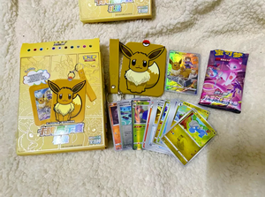 Original Poke <span class=keywords><strong>Monna</strong></span> Trading Ptcg Jeu de Cartes Chinois Simplifié 8.0 Eevee Exposition Combinaison Costume Collection Carte Enfant Cadeau Jouet - Product Image 4
