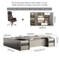 mobilier de bureau de luxe pour chef d'entreprise table de luxe pour patron bureau de direction bureau de direction