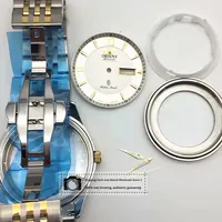 Boîtier de montre mécanique analogique de luxe en alliage saphir pour hommes avec accessoires double lion Mouvement 46941 46943 Bracelet en acier inoxydable