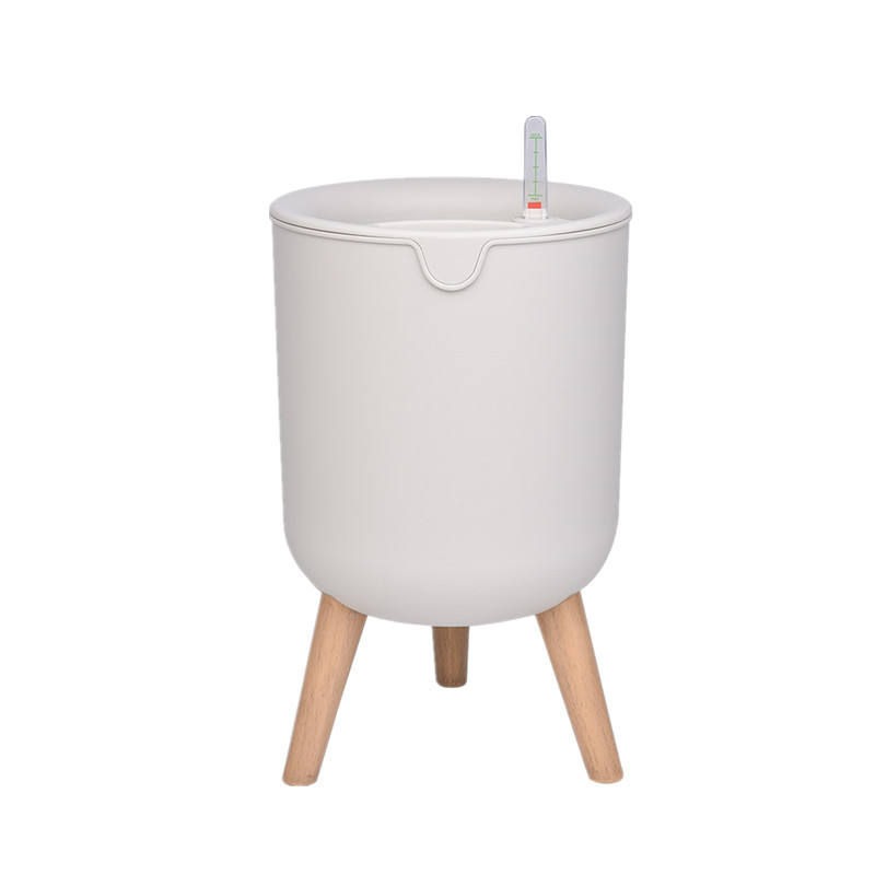 Gris clair + pieds de grain de bois