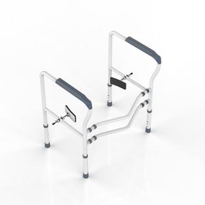 Support <span class=keywords><strong>de</strong></span> <span class=keywords><strong>toilette</strong></span> transfrontalier pour personnes âgées avec accoudoirs et tabouret, conception sans perçage, pour la prévention des chutes, cadre <span class=keywords><strong>de</strong></span> sécurité pour toilettes assistées - Product Image 5