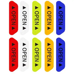 4Pcs Anti-Scrach Funny Car Vinyl Wrap Rear Windshield Reflective Sticker Open Warning Mark for Vehicles