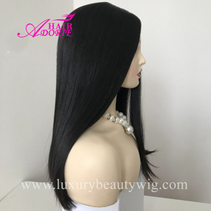 Perruque pour femmes juives orthodoxes avec racines foncées naturelles et couleur <span class=keywords><strong>caramel</strong></span> brun doré, <span class=keywords><strong>cheveux</strong></span> européens, dessus en peau, dentelle transparente - Product Image 2
