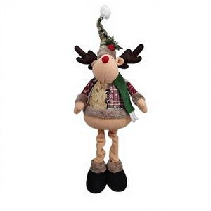 Animaux de Noël sur pied faits main de 22 pouces, taille personnalisable, 18 pièces/boîte, artisanat en peluche, décorations de fête, jouets de Noël CY21714C - Product Image 1