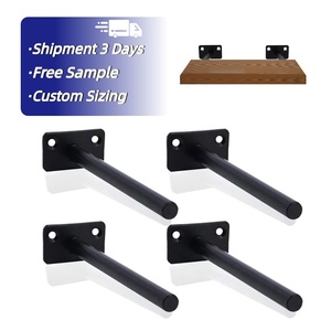 Original Metal L <strong>Shelf</strong> <strong>Brackets</strong> Floating <strong>Shelf</strong> <strong>Bracket</strong> Invisible Wall Mount for Home Office Improvement - Product Image 1