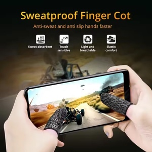 High Sensitive Ultra Thin Breathable Anti-Sweat Silver Fiber Game Finger Sleeve Touchscreen Thumb <b>Gloves</b> for PUBG Mobile <b>Gaming</b> - Product Image 4