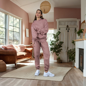 Haute qualité léger 500gsm français éponge à capuche décontracté col rond hiver automne imprimé lettre motif durable tissé - Product Image 3