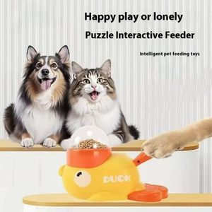 Interactive Pet Food Dispenser Toy, Duck Shape Slow Feeder Puzzle Toy for Dogs <strong>Cats</strong>, Treat Dispensing - Product Image 3
