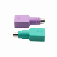 Adaptador de Teclado y Ratón de PS2 a USB Nuevo, con Conectores USB Tipo A y PS/2, Salida de CC
