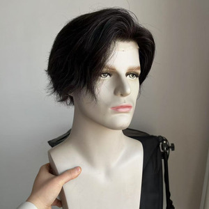 Haarprothese van topkwaliteit, Indiaas mensenhaar, fijn gelast, Zwitsers/Frans volledig kant, toupet, pruik voor mannen - Product Image 4