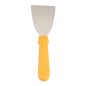 Spatule à chocolat à manche jaune, outil de pâtisserie durable en acier pour gâteaux, pizzas et usage en cuisine - Product Image 4