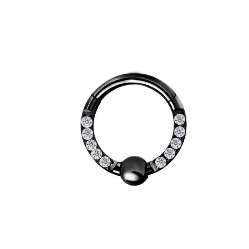 1.2*8mm negro con pedrería en el lateral.