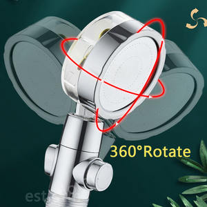 Soffione doccia <span class=keywords><strong>con</strong></span> filtro dell'acqua <span class=keywords><strong>con</strong></span> tubo flessibile e supporto doccia a elica portatile a risparmio idrico ad alta pressione ruotata al 360 <span class=keywords><strong>con</strong></span> <span class=keywords><strong>ventola</strong></span> - Product Image 5