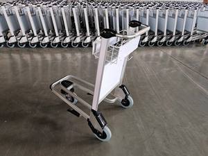 3 पहियों हवाई अड्डे यात्री ट्रॉली एल्यूमीनियम मिश्र धातु स्टेनलेस स्टील ब्रेकिंग सिस्टम प्लेटफॉर्म ओएम अनुकूलन योग्य भागों सामान सामान - Product Image 6