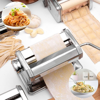 Machine à pâtes Deluxe - Acier inoxydable - 3 accessoires - Prépare 5 types de pâtes (Spaghetti/Fettuccini/Angel)
