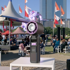 Fashion 4000mAh Portable Handheld Fan Gift USB Rechargeable Turbo Fan High Speed 3 in 1 Portable Wearable Fans for Summer Trip - Product Image 1